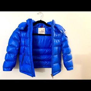 Blue Moncler Kids Jacket size 6